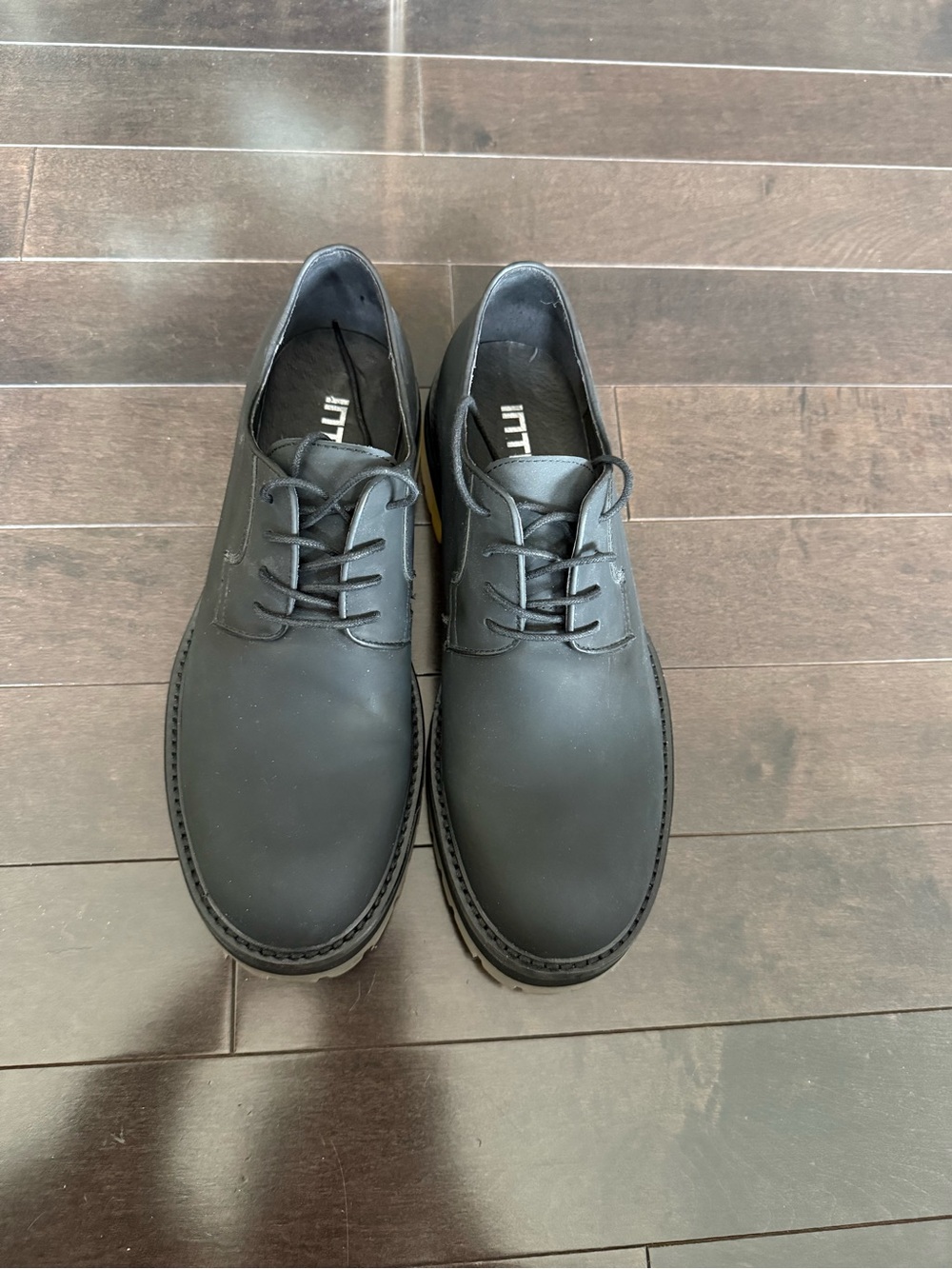 Men's Black Derby Lace-Up Dress Shoes